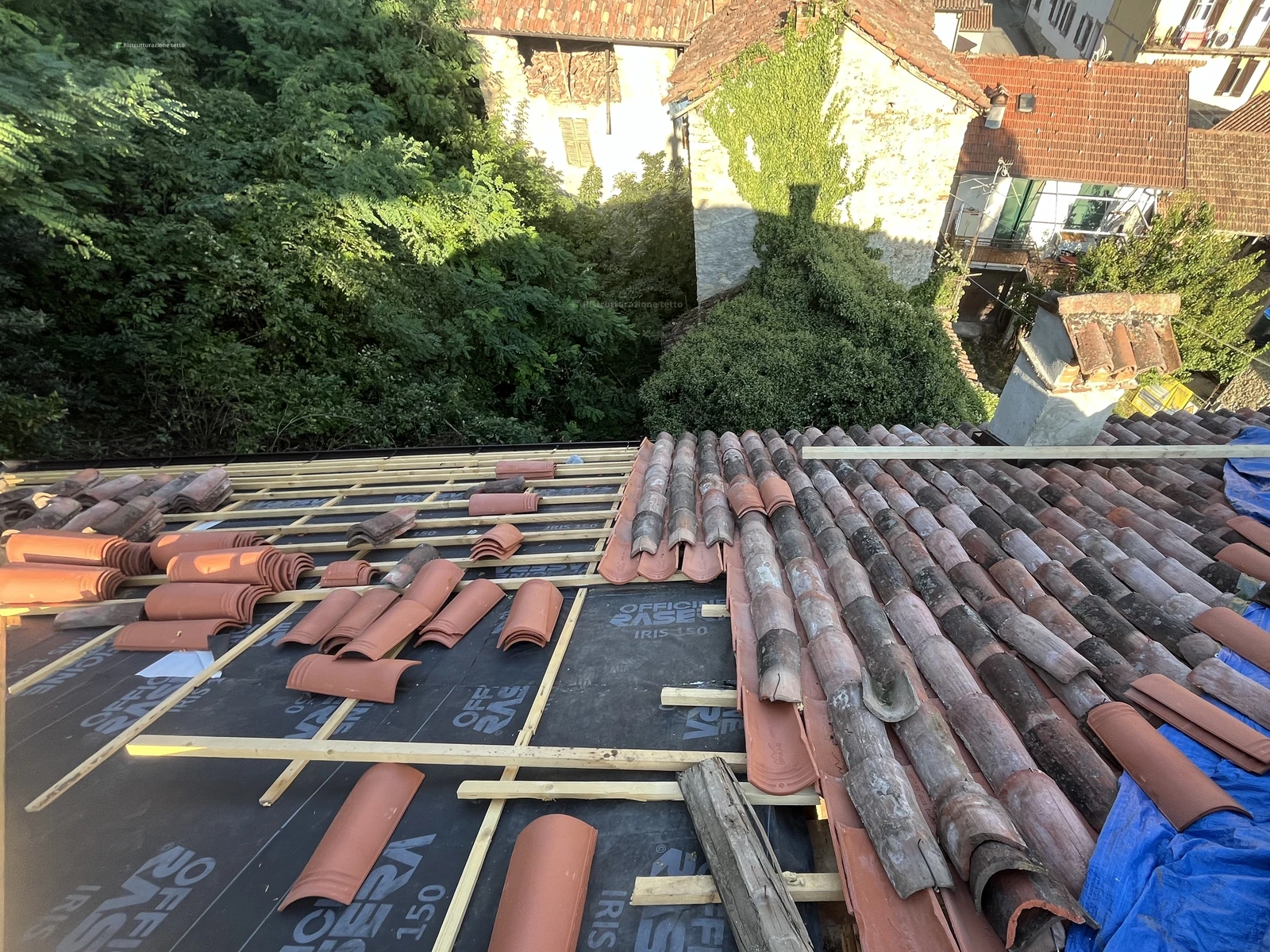 Membrana e listellatura nella prima fase della ventilazione ad Alessandria