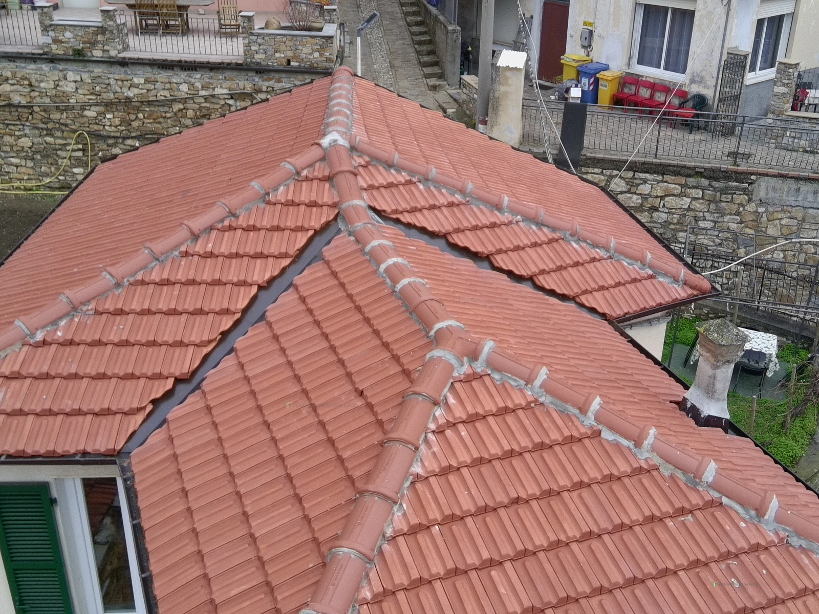 Copertura dopo il rifacimento a Imperia